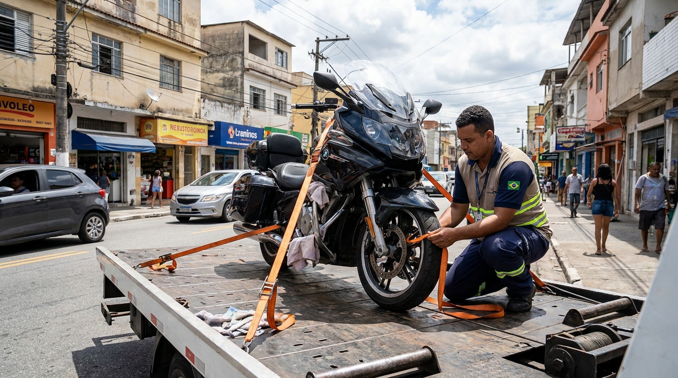 Remoção de Moto em Pane na Vila Jaci, São José dos Campos‑SP